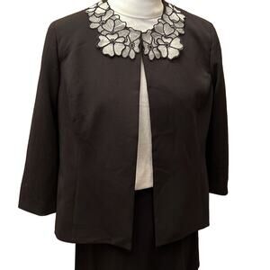 NWT. Anne Klein Black Polyester Jacket.  XL